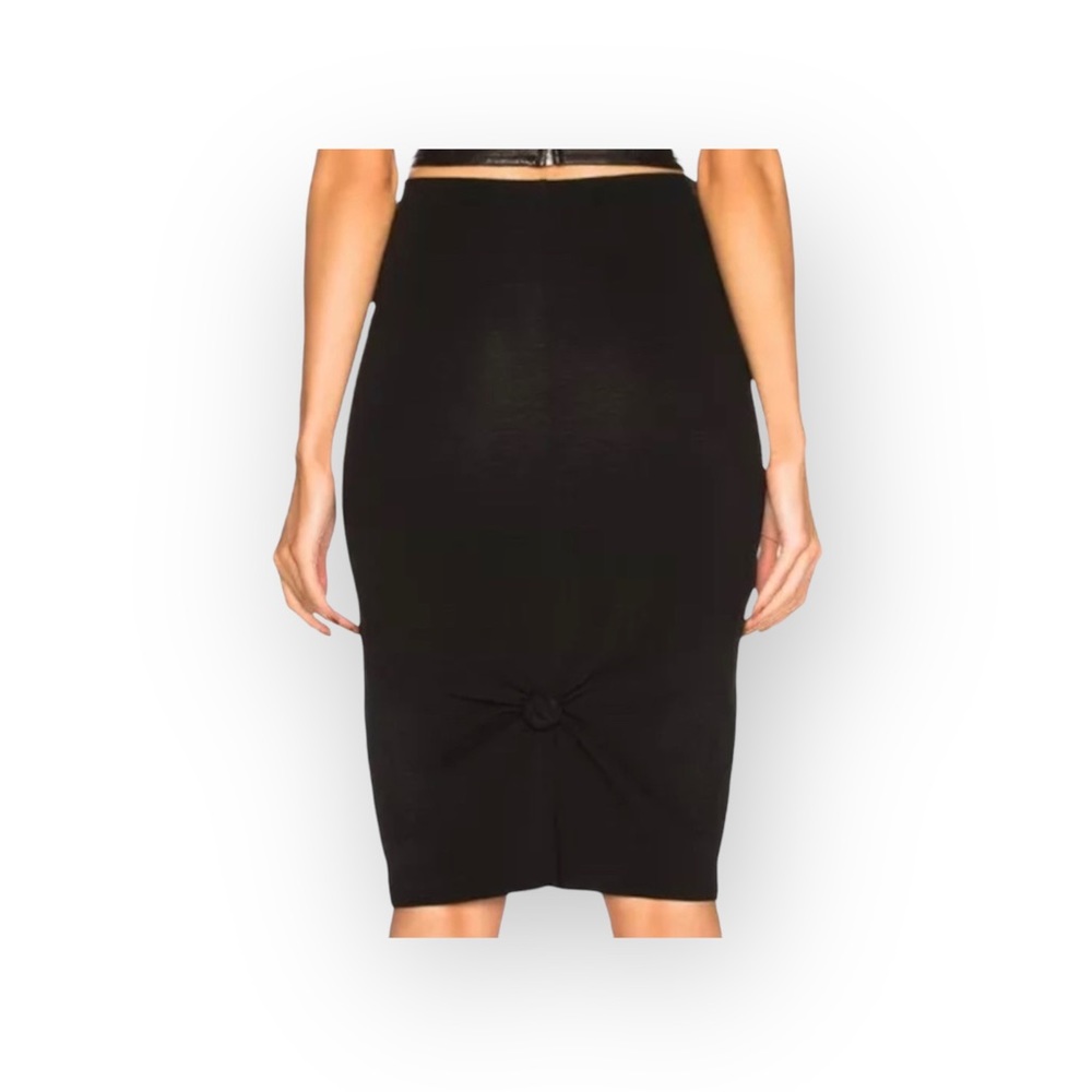 new Helmut Lang ♌︎ Slinky Sexy Knot Mini Skirt ♌︎ Black Stretch Jersey ♌︎ Large - Picture 12 of 17